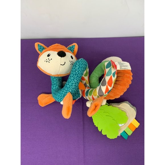 Infantino 2016 Go Gaga Curly Spiral CarSeat Fox Baby Sensory Activity Toy - Picture 1 of 9